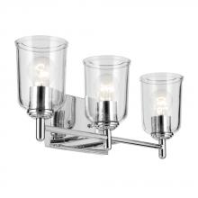 Kichler 45574CHCLR - Shailene 21" 3-Light Vanity Light with Clear Glass in Chrome