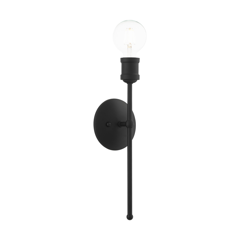 1 Lt Black Wall Sconce