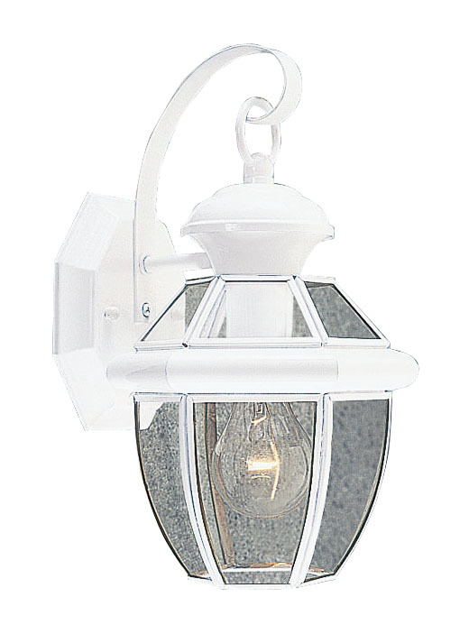 1 Light White Outdoor Wall Lantern