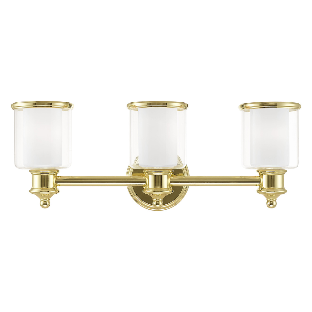 3 Lt Polished Brass Bath Vanity