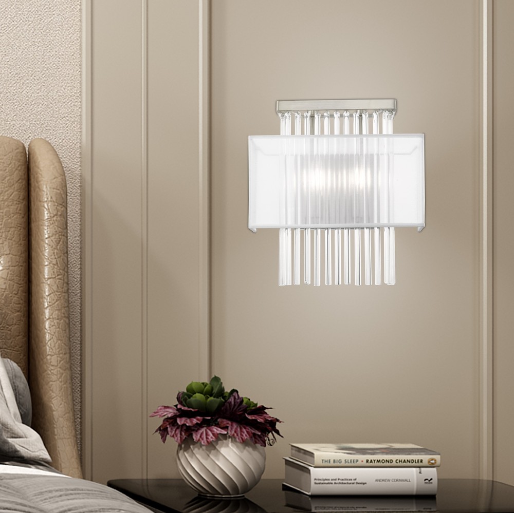 2 Lt Brushed Nickel ADA Wall Sconce