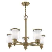 Livex Lighting 40205-01 - 5 Lt Antique Brass Chandelier