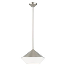 Livex Lighting 40685-91 - 1 Lt Brushed Nickel Mini Pendant