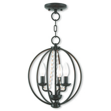 Livex Lighting 40913-92 - 3 Light EBZ Mini Chandelier/Flush Mount