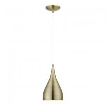 Livex Lighting 40981-01 - 1 Light Antique Brass Pendant