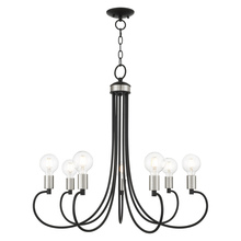 Livex Lighting 42927-04 - 7 Lt Black Chandelier