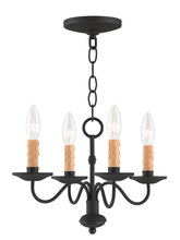 Livex Lighting 4464-04 - 4 Light Black Mini Chandelier