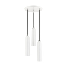 Livex Lighting 46753-69 - 3 Lt Shiny White Pendant