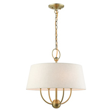 Livex Lighting 49444-01 - 4 Lt Antique Brass Pendant Chandelier