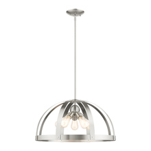 Livex Lighting 49645-91 - 5 Lt Brushed Nickel Pendant Chandelier