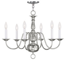 Livex Lighting 5006-35 - 6 Light Polished Nickel Chandelier