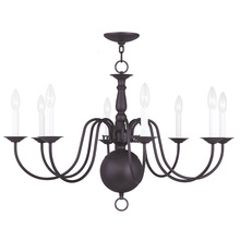 Livex Lighting 5007-07 - 8 Light Bronze Chandelier