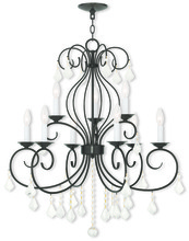 Livex Lighting 50769-92 - 6 Light + 3 Light EBZ Chandelier