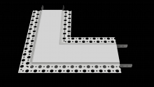 LED INSPIRATIONS CH1-COR-M20-9001 - 90-Degree Flat Corner Channel for Inspire Mud-In 2" Channel