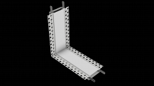 LED INSPIRATIONS CH1-COR-M20-9003 - 90-Degree Inside Corner Channel for Inspire Mud-In 2" Channel