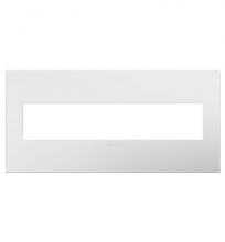 Legrand AWP5GWH1 - Adorne® Gloss White Five-Gang Screwless Wall Plate with Microban®