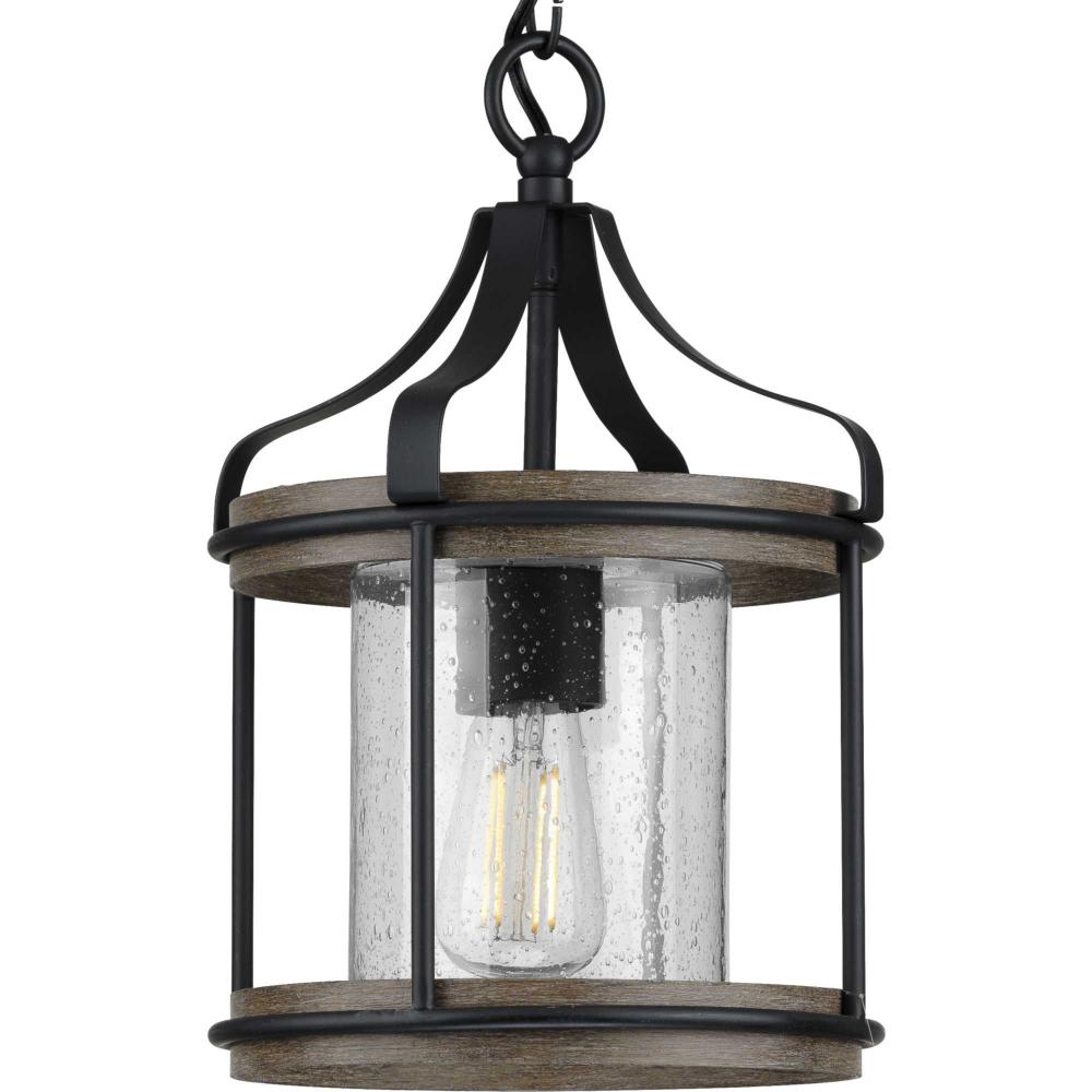 Brenham Collection Black One-Light Outdoor Pendant