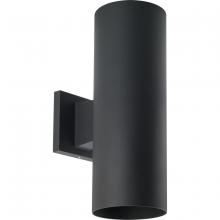 Progress P560291-031-30 - 5" LED Outdoor Up/Down Modern Black Wall Cylinder with Glass Top Lens