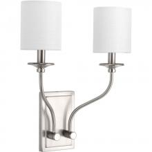 Progress P710019-009 - Bonita Collection Brushed Nickel Two-Light Wall Sconce