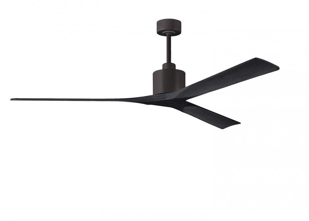 Nan XL 6-speed ceiling fan in Matte White finish with 72” solid matte black wood blades