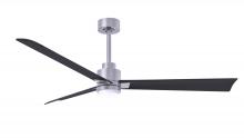 Matthews Fan Company AKLK-BN-BK-56 - Alessandra 3-blade transitional ceiling fan in brushed nickel finish with matte black blades. Opti