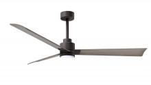 Matthews Fan Company AKLK-TB-GA-56 - Alessandra 3-blade transitional ceiling fan in textured bronze finish with gray ash blades. Optimi