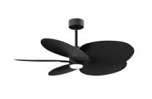 Matthews Fan Company AKTPLK-BK-BK - Alessandra Tropical 5-blade ceiling fan in Matte Black and Matte Black blades.