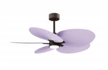 Matthews Fan Company AKTPLK-TB-LI - Alessandra Tropical 5-blade ceiling fan in Textured Bronze and Lilac blades.