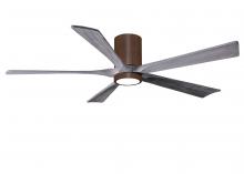 Matthews Fan Company IR5HLK-WN-BW-60 - IR5HLK five-blade flush mount paddle fan in Walnut finish with 60” solid barn wood tone blades a