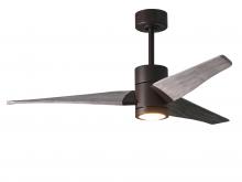 Matthews Fan Company SJ-TB-BW-52 - Super Janet three-blade ceiling fan in Textured Bronze finish with 52” solid barn wood tone blad