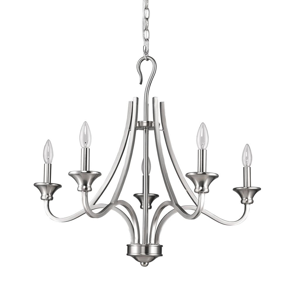 Michelle Indoor 5-Light Chandelier In Satin Nickel