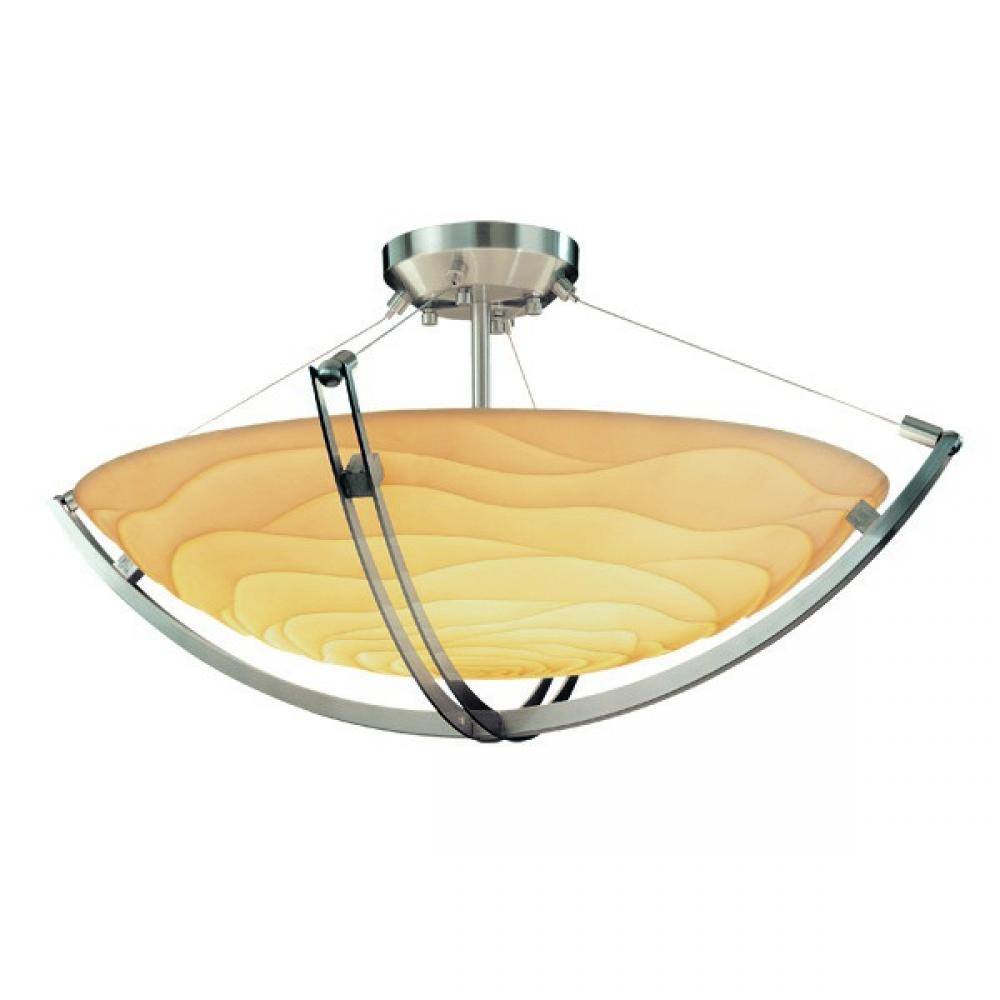 24" Semi-Flush Bowl w/ Crossbar