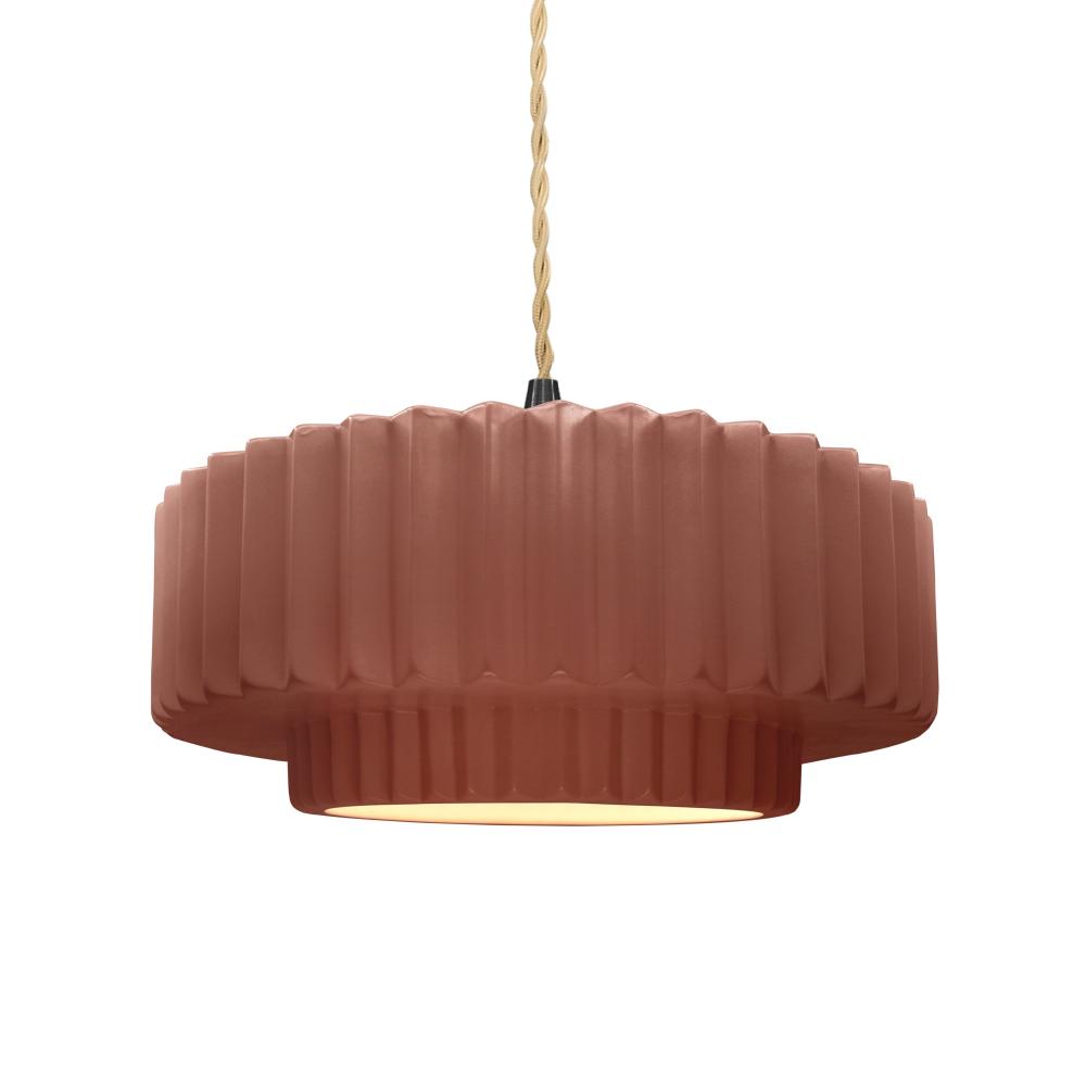 Medium Tier Pleated 1-Light Pendant