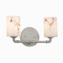 Justice Design Group FAL-8462-10-NCKL - Bronx 2-Light Bath Bar