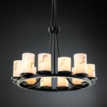 Justice Design Group FAL-8763-12-MBLK - Dakota 12-Light Ring Chandelier (Tall)