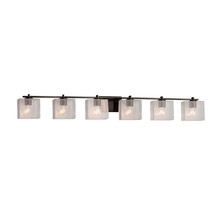 Justice Design Group FSN-8446-55-SEED-MBLK - Era 6-Light Bath Bar