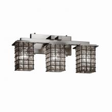 Justice Design Group WGL-8673-15-GRCB-NCKL - Montana 3-Light Bath Bar