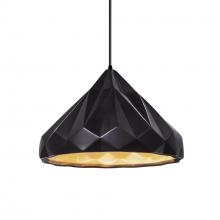 Justice Design Group CER-6450-CBGD-MBLK-BKCD - Geometric 1-Light Pendant