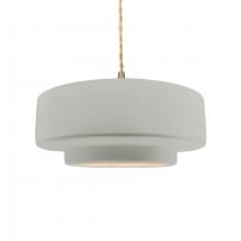 Justice Design Group CER-6543-BIS-BRSS-BEIG-TWST - Medium Tier 1-Light Pendant