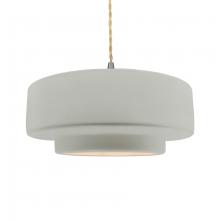 Justice Design Group CER-6545-BIS-NCKL-BEIG-TWST-LED1-700 - Large Tier LED Pendant