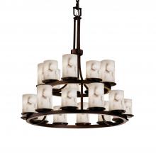 Justice Design Group FAL-8767-10-DBRZ - Dakota 21-Light 2-Tier Ring Chandelier