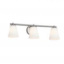 Justice Design Group FSN-8033-OPAL-NCKL - Alpino 3-Light Bath Bar