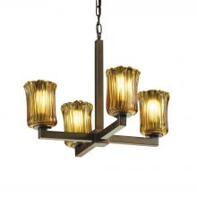 Justice Design Group GLA-8829-16-AMBR-DBRZ-LED4-2800 - Modular 4-Light LED Chandelier