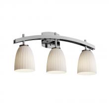 Justice Design Group FSN-8593-15-MROR-MBLK - Archway 3-Light Bath Bar