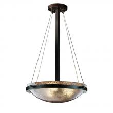 Justice Design Group FSN-9691-35-MROR-NCKL - 18" Round Pendant Bowl w/ Ring