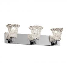 Justice Design Group GLA-8923-26-CLRT-NCKL - Modular 3-Light Bath Bar