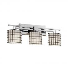 Justice Design Group WGL-8703-30-GRCB-NCKL - Aero 3-Light Bath Bar