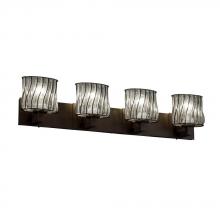 Justice Design Group WGL-8924-30-GRCB-DBRZ - Modular 4-Light Bath Bar