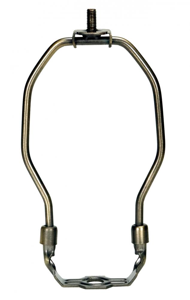 Heavy Duty Harp; Antique Brass Finish; 7" Height; 1/8 IP Saddle; 1/4-27 Thread; 125 Carton