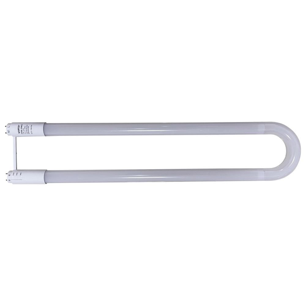 13 Watt T8 U-BEND LED; 50000 Hours; Medium Bi Pin Base; CCT Selectable; Type B; White Finish;